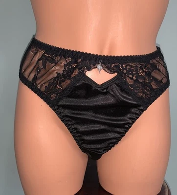 NEW Glossy Secret Satin and lace Cheeky Bikini panties XL 8 Hi Thigh - Image 1 of 4
