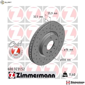 2x BRAKE DISC 600.3231.52 FOR VW CARAVELLE/KOMBI/Bus/TRANSPORTER/Mk EUROVAN 2.0L - Picture 1 of 9