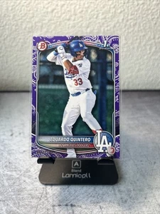 Eduardo Quintero 2025 Bowman 1st Bowman Purple Pattern #84/199. LA Dodgers - Picture 1 of 2