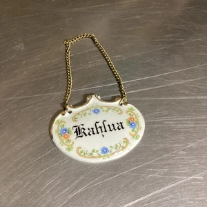 Vintage M. E. Duncan Bone China Kahlua Bottle Decanter Tag - Picture 1 of 3