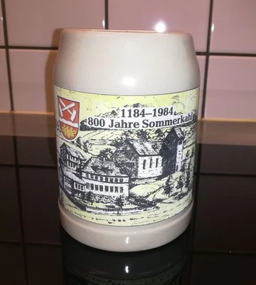 Bierkrug 800 Jahre Sommerkahl 1184 - 1984 Steingut - Bild 1 von 4