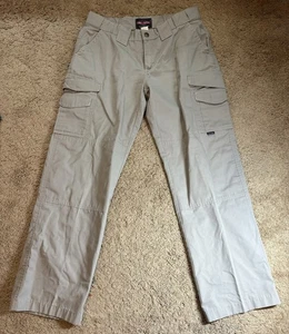 Pantalones tácticos Tru-Spec para hombre 8 bolsillos de carga beige pierna recta exterior - Imagen 1 de 9