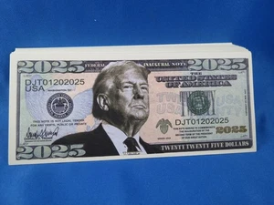WHOLESALE LOT OF 100 DONALD TRUMP 45-47 INAUGURATION 2025 MONEY NOVELTY MAGA USA - Picture 1 of 2