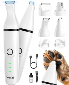 Oneisall Leise Schermaschine Hund Katze, Wiederaufladbar Hundeschermaschine 4In1 - Bild 1 von 7