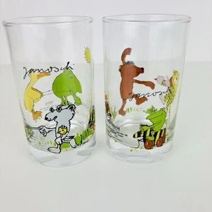Janosch Tigerente Musiker Rollstuhl Thomas Germany Trinkglas Glas 1995 Vintage - Bild 1 von 4