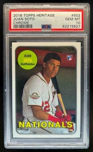 2018 Topps Heritage #502 Juan Soto RC /999 Chrome PSA 10 GEM MINT - Bild 1 von 2
