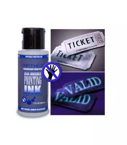 Tinta invisible reactiva industrial Opticz 2 oz azul brillante luz negra - Imagen 1 de 4