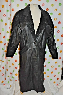 GLOBAL IDENTITY G III Feminino M Preto COURO MACIO CASACO DE PANTURRILHA MÉDIA CHIQUE - Imagem 1 de 4