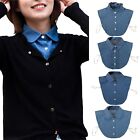 Women Solid Ruffle Jeans Detachable Blouse With Thick Hair Ties Ponytail Holders