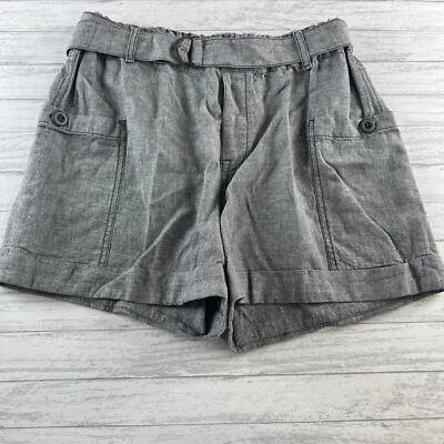 Pantalones Cortos Hei Hei Mujer Marnie Pull On Elástico Puños Cinturón Mezcla de Lino Pequeños Foto 1 de 4