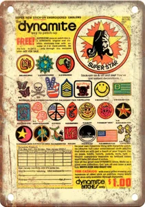 Dynamite Patches Vintage Comic Book Ad 12" x 9" Reproduction Metal Sign J839 - Picture 1 of 1