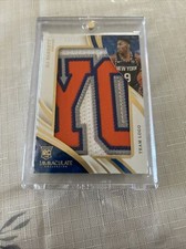 RJ Barrett 2020 Panini Immaculate Jumbo Patches Team Logos RC SP #13/50 Knicks