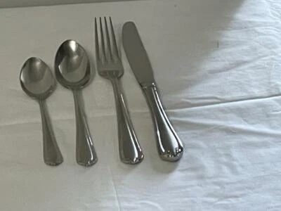 Juego de 4 cubiertos esmerilados de acero inoxidable Gorham Galleria 18/8 nuevo Foto 1 de 4