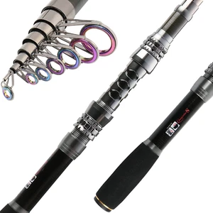 Fishing Rod Combos with Telescopic Fishing Pole Spinning Reels Fishing Carrier B - Picture 1 of 12