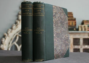 Rare Antique Old 2 Volume Book Set The Wandering Jew ~1890s Illustrated Scarce - Picture 1 of 12