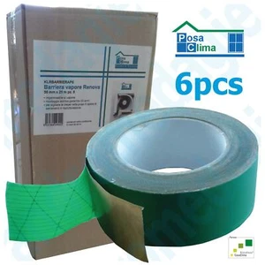 BARRIERA VAPORE RENOVA 50MMx25MT 6 PZ Nastro in polietilene elastico autoadesivo - Picture 1 of 2