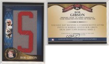 2009 Topps Legends of the Game Manufactured Letter Series 2 /50 Bob Gibson Patch