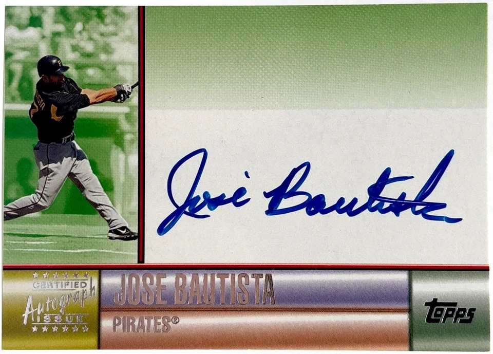 2006 Topps - Jose Bautista - On-Card Autograph Pirates Blue Jays - Image 1 of 2