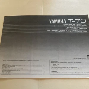 Yamaha T-70 Owners Manual - Bild 1 von 1
