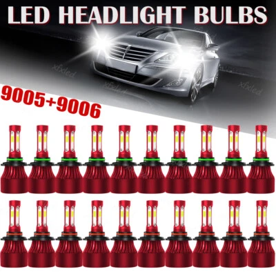 40X 4SIDE 9005 9006 LED Headlight Kit Combo Bulb 6500K High Low Beam Super White - Image 1 of 4