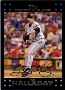 2007 Topps Toronto Blue Jays Baseball Card #180 Roy Halladay