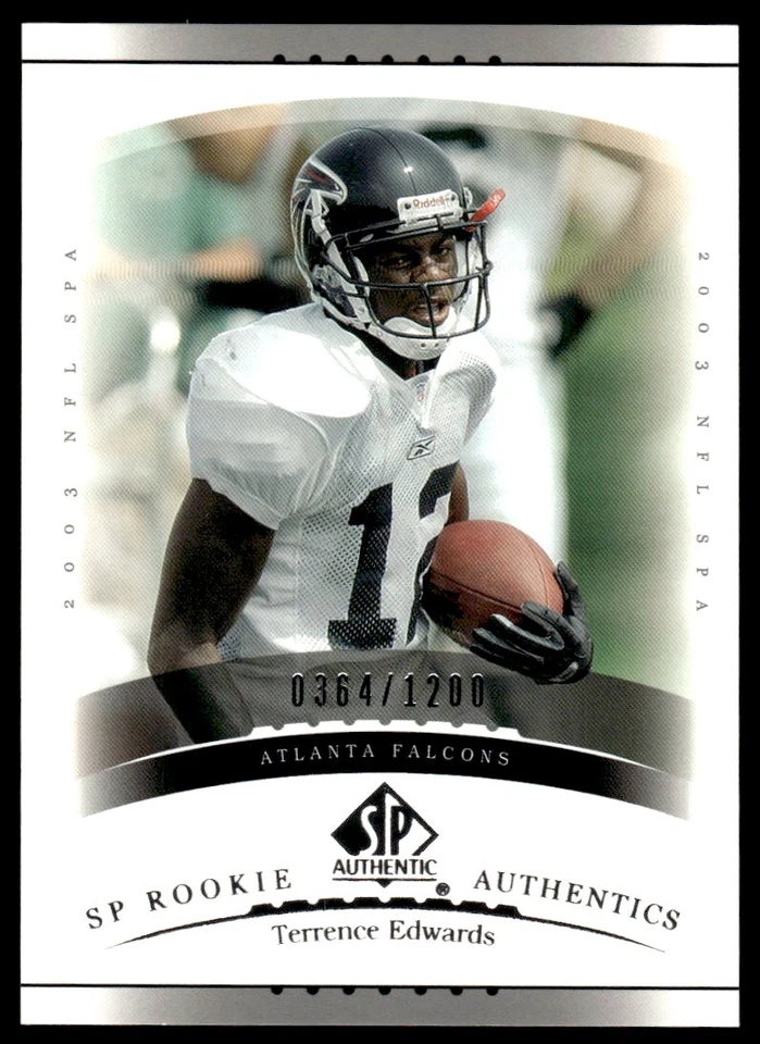 2003 SP Authentic Terrence Edwards Rookie 0364/1200 Atlanta Falcons #171A R86 - Image 1 of 2