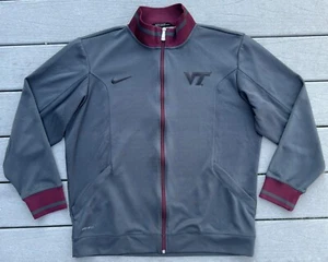 Nike Virginia Tech Hokies Full Zip Up Jacket Team Issued Mens Large Football - Picture 1 of 9
