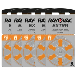 30 cells x Rayovac Extra Hearing Aid 13 Size batteries * Zinc air * Mercury free - Picture 1 of 2