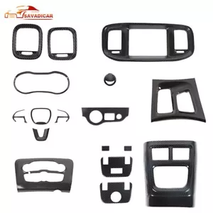 Carbon Fiber Dashboard Gear Shift Panel Cover Trim for Dodge Charger 2015+ 17Pcs - Picture 1 of 13