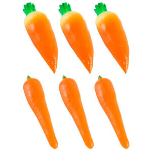  6 Pcs Miniatures Food Toy Artificial Carrot Decorations Household