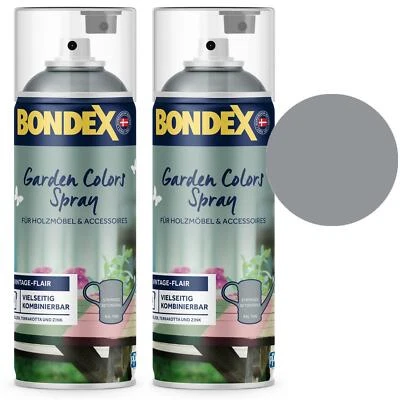 Bondex Garden Colors Spray Holzfarbe Stimmiges Betongrau Sparpack 2x400ml - Bild 1 von 4