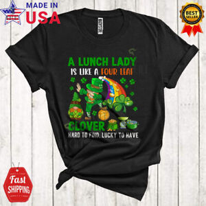 A Lunch Lady Is Like A Four Leaf Clover St. Patrick's Day Dab Leprechaun T-SHIRT