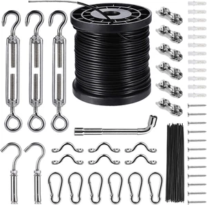 String Lights Hanging Kit,Globe String Lights Suspension Kit,Outdoor Light Guide - Picture 1 of 11