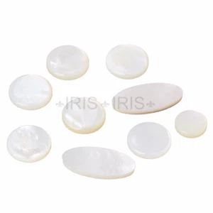 Set of 9PCS Natural White Butterfly Shell Saxophone Key Buttons Inlays - Picture 1 of 5