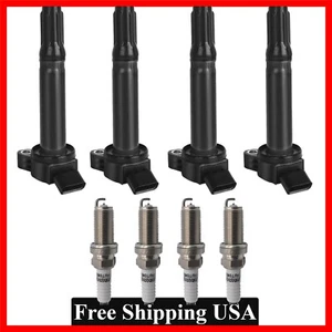 Set of 4 Ignition Coil Pack and Iridium Spark Plugs Compatible with Toyota Ca... - Picture 1 of 9