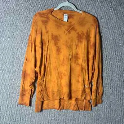 JoyLab Mujer Sudadera Pequeña Naranja Esmaltada Jengibre Pullover Alto Bajo Elástico Foto 1 de 4