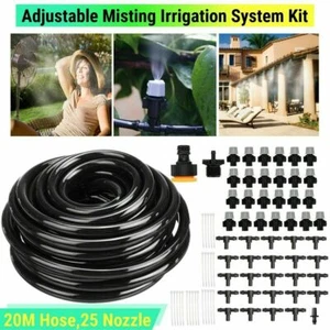20M Garden Water Misting Cooling System Sprinkler Nozzle Micro Irrigation Kits - Picture 1 of 7