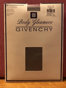 Vintage Givenchy Body Gleamers Pantyhose Size B Shimmery Sheer Leg Silver Fox - Picture 1 of 3