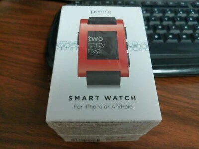 Reloj inteligente clásico Pebble 301RD correa de reloj OEM, ¡nuevo pero batería muerta! - Imagen 1 de 3