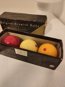 SET PALLE DA BILIARDO CARAMBOLA BELGIAN ARAMITH BALLS-ARAMITH PRO-CUP 61,5mm - Foto 1 di 4