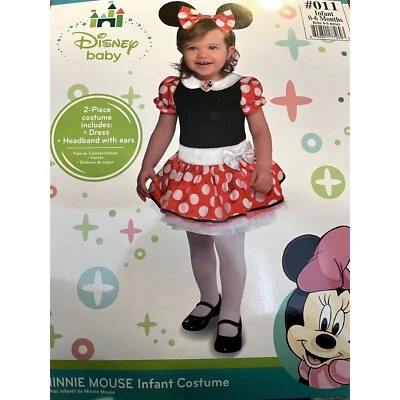 Disney Baby Minnie Mouse Infant Costume 0-6 Months - Image 1 of 4