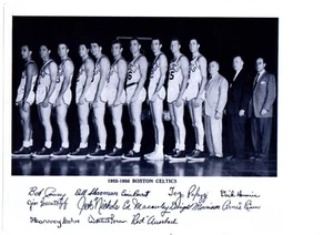 1955 1956  BOSTON CELTICS  8X10 TEAM PHOTO  COUSY NBA  BASKETBALL HOF - Picture 1 of 1