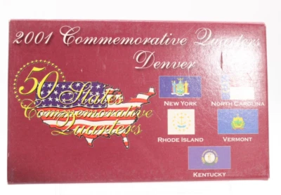 2001-D Commemorative Quarters 5 Coin Set 50 States Program Plastic Case - Image 1 of 4