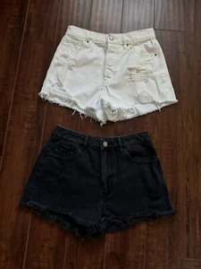 Lot Of 2X Pacsun High Rise Women Cut Off Distressed Shorts- Size 26 - Excellent - Picture 1 of 5