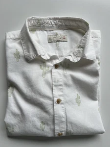 Zara Boys Collared Shirt Size 10 140 Cactus Desert Short Sleeve - Picture 1 of 6
