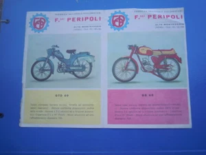 F.LLi PERIPOLI FABBRICA CICLOMOTORI FOGLIO ILLUSTRATIVO A COLORI - Picture 1 of 2