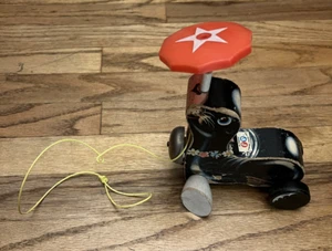 Vintage 1960s Fisher Price Wooden Pull Toy Suzie the Seal With Ball on Noseđź’— - Picture 1 of 7