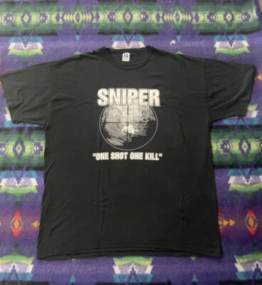 Vintage Sniper T-shirt Single Stitch Men’s XL Military One Shot One Kill - Image 1 of 4