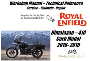 Royal Enfield Himalayan LS410 Carb Model Repair Workshop Manual USB 2016-2018 - Picture 1 of 16