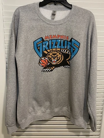 Memphis Grizzlies Sweatshirt Men’s XL Gray Vintage Logo Cover